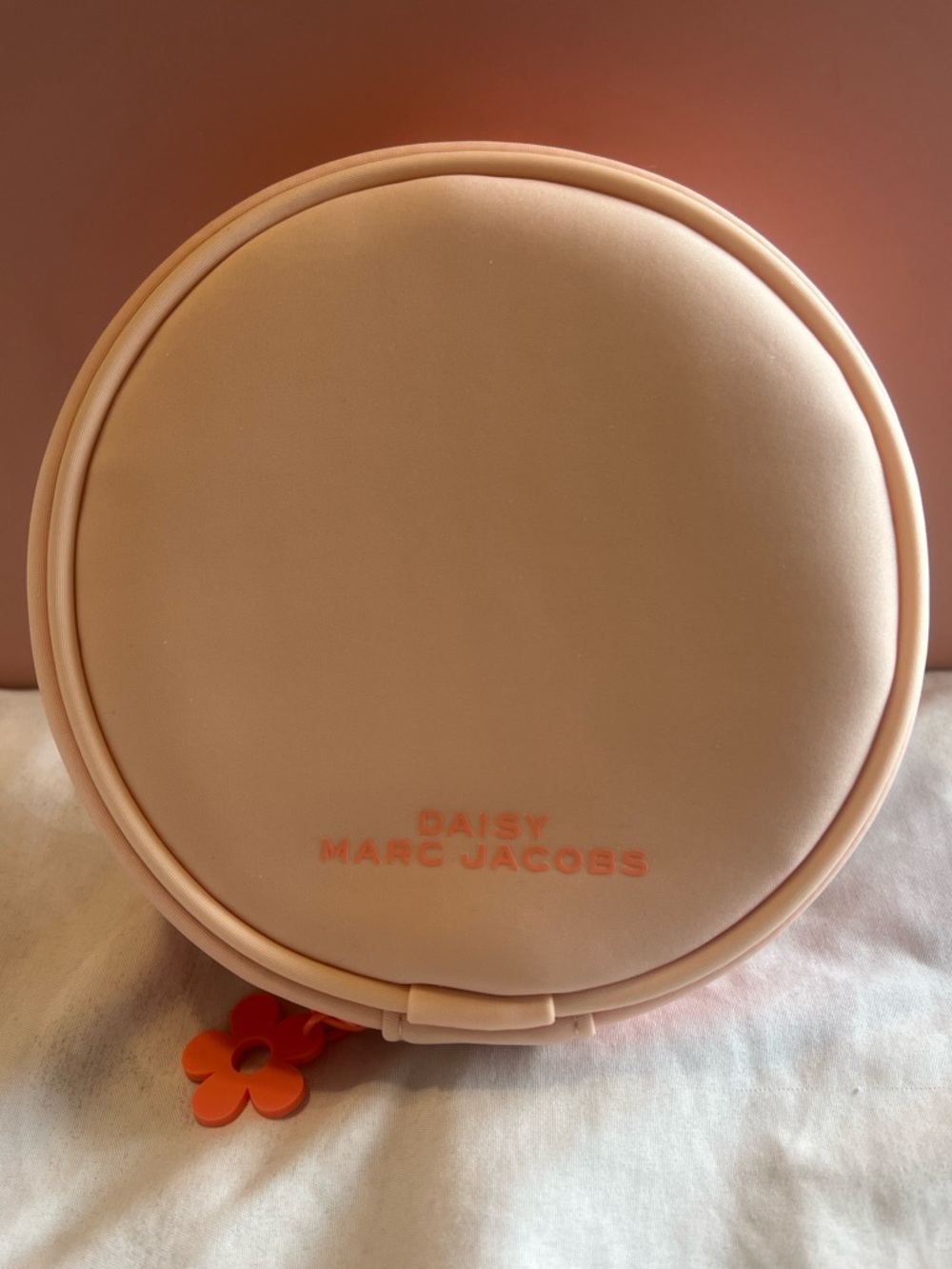 Marc Jacobs Daisy Round Peach-Orange Cosmetic Pouch